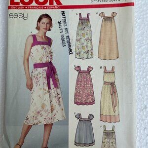 Vintage New Look sewing pattern Uncut Sz A 10-22